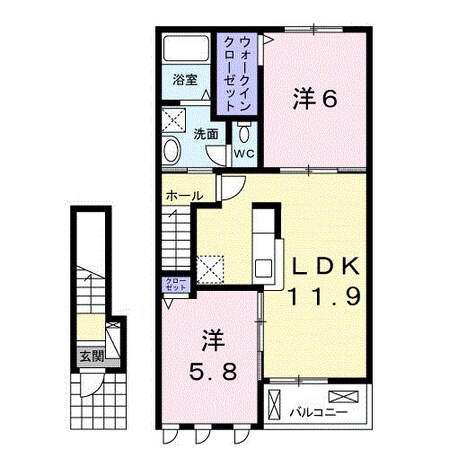 カンタービレ西浜Ⅰの物件間取画像